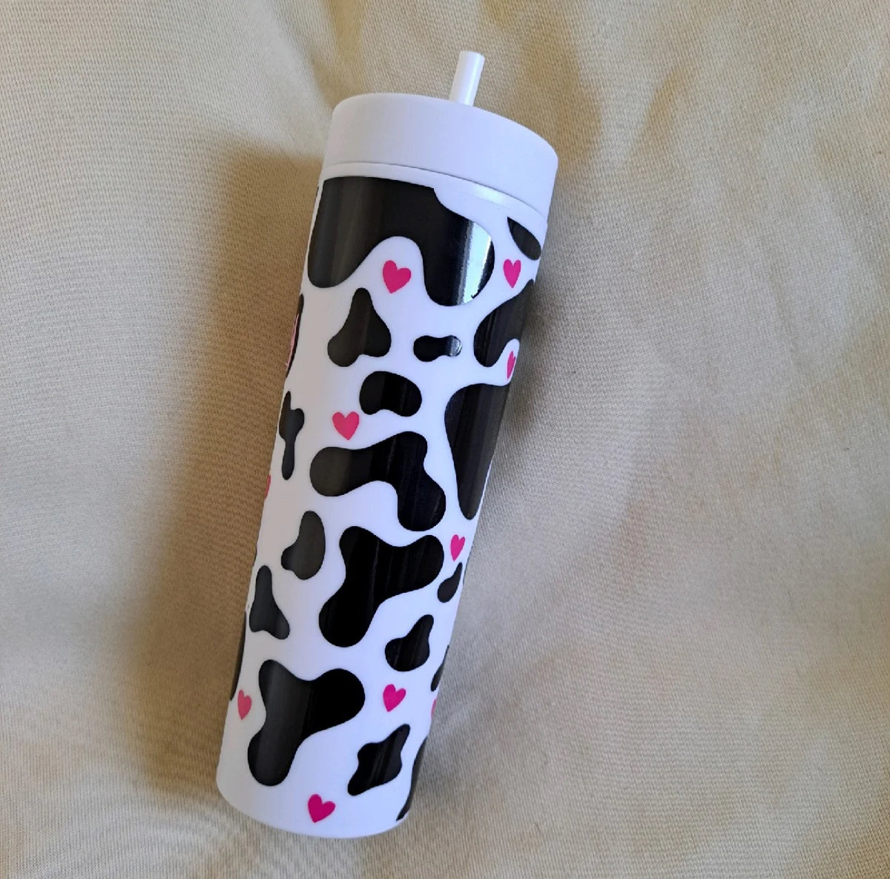 Moody Cow Print Tumbler