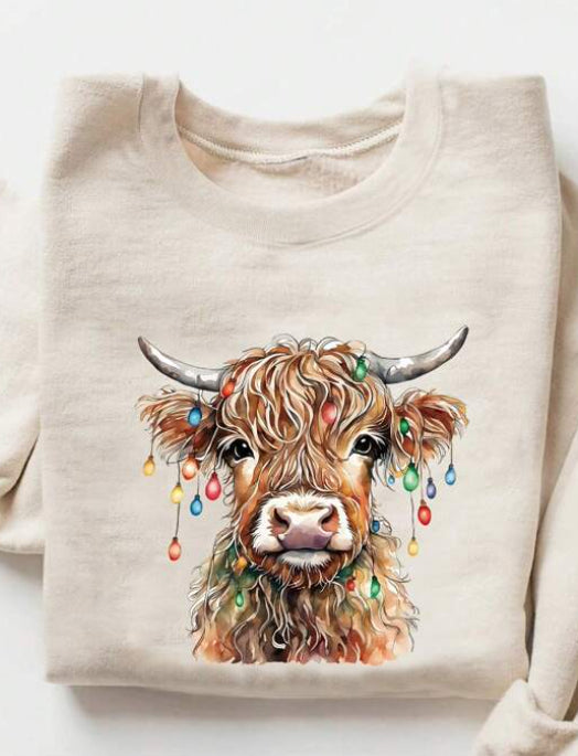 Christmas Jumper ~ Apricot Highland Head